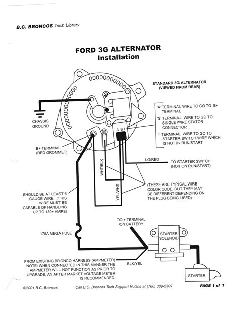 96 Ford 5 0 Alternator Wiring Diagram